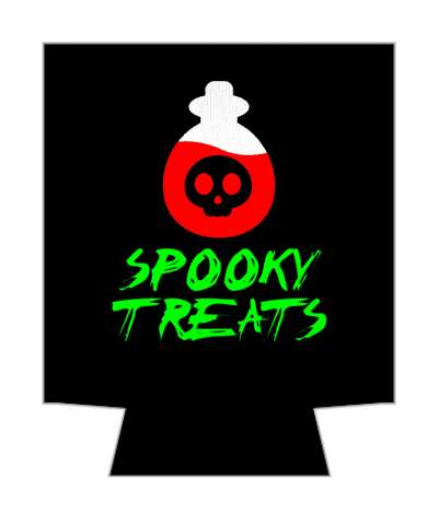 red poison bottle skull spooky treats green stickers, magnet