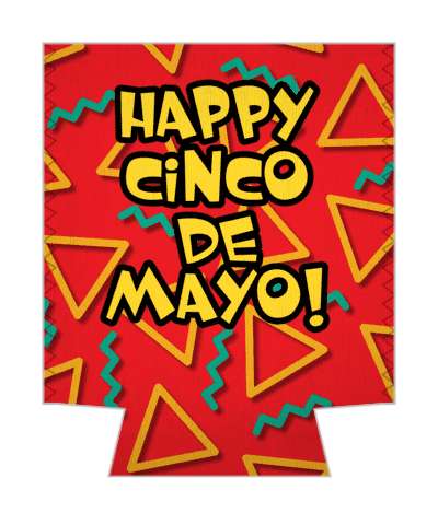 red retro happy cinco de mayo fiesta stickers, magnet