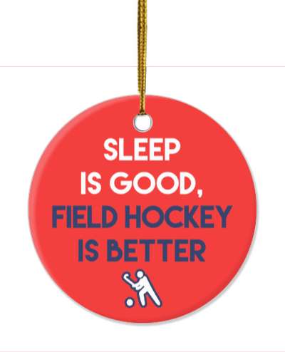 red sleep is good field hockey is better stickers, magnet
