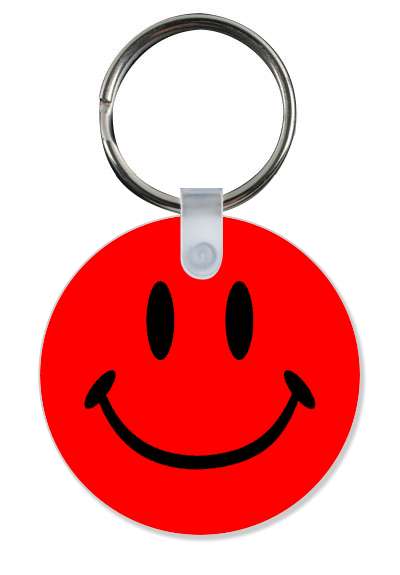 red smiley emoji smile face classic stickers, magnet