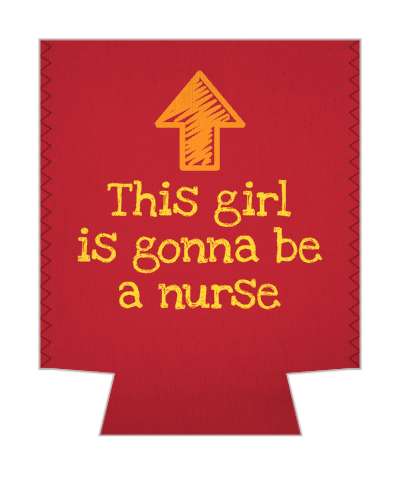 red this girl is gonna be a nurse arrow up stickers, magnet