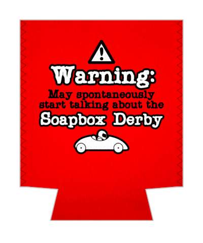 red warning may spontaneously start talking about soapbox derby stickers, magnet
