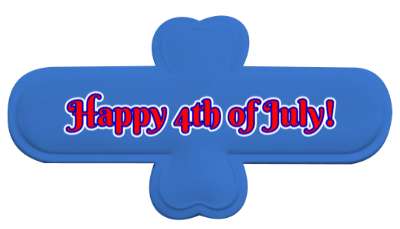 red white blue happy 4th of july fourth stickers, magnet