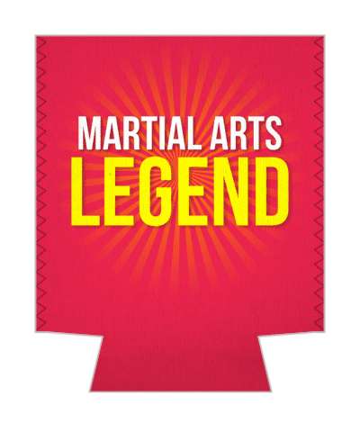 red white yellow rays martial arts legend stickers, magnet