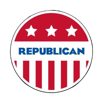 republican classic political stars stripes stickers, magnet