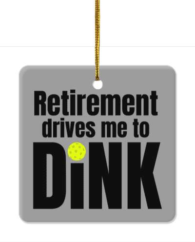 retirement drives me to dink pickleball grey stickers, magnet