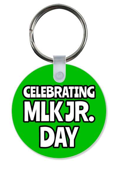 retro celebrating mlk jr day green stickers, magnet