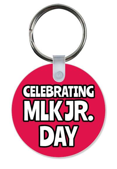 retro celebrating mlk jr day red stickers, magnet