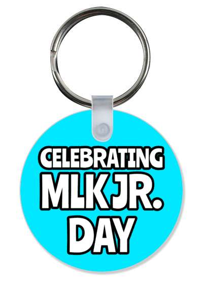 retro celebrating mlk jr day sky blue stickers, magnet