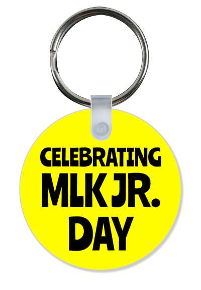 retro celebrating mlk jr day yellow stickers, magnet