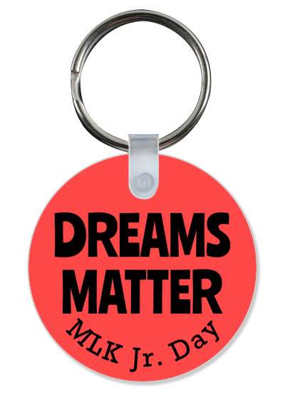retro dreams matter mlk jr day martin luther king red stickers, magnet