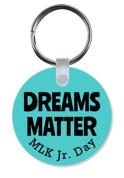 retro dreams matter mlk jr day martin luther king teal stickers, magnet