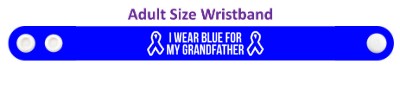 ribbons i wear blue for my grandfather colon cancer awareness wristband
