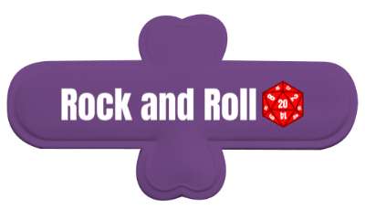 rock and roll board game rpg roleplaying game dice stickers, magnet