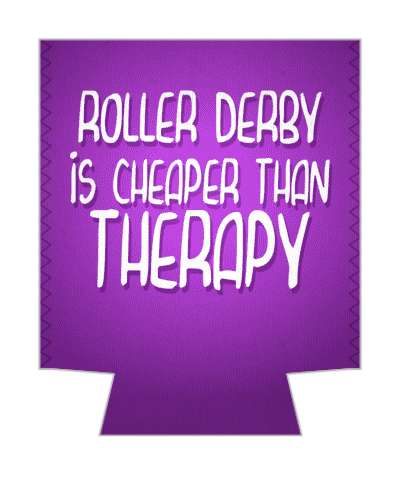 roller derby is cheaper than therapy skating sports stickers, magnet