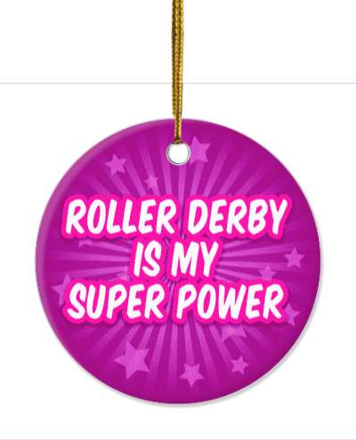 roller derby is my super power starburst stickers, magnet