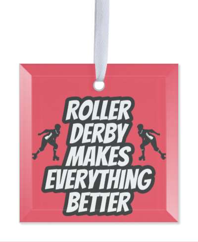 roller derby makes everything better silhouette players derby stickers, magnet
