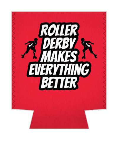 roller derby makes everything better stickers, magnet