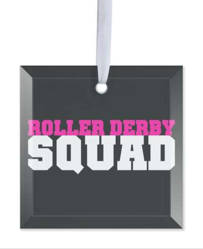 roller derby squad black stickers, magnet