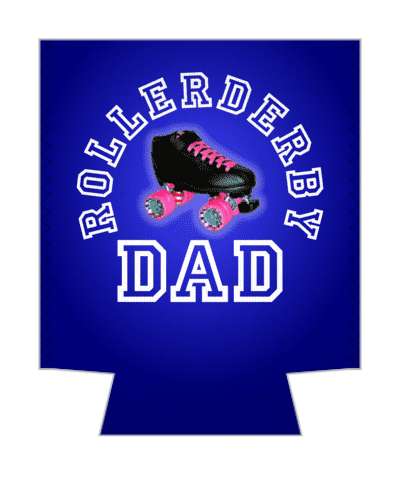 rollerderby dad parent rollerskates stickers, magnet
