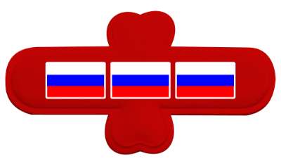 russian russia flag stickers, magnet