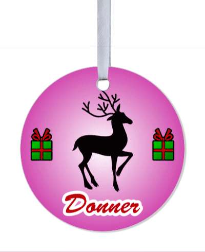 santas reindeer stars donner stickers, magnet