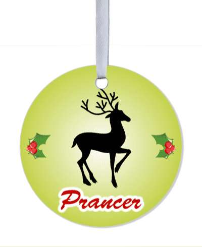 santas reindeer stars prancer stickers, magnet