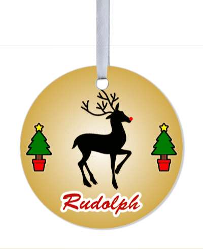 santas reindeer stars rudolph stickers, magnet