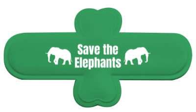 save the elephants cute stickers, magnet