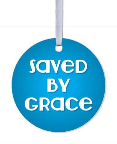 saved by grace blue gradient stickers, magnet