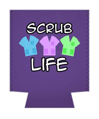 scrub life nursing purple stickers, magnet
