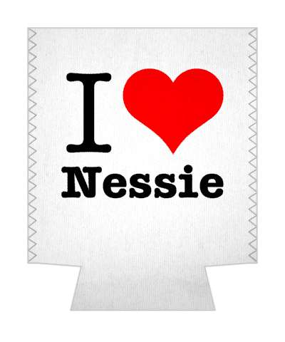 sea monster i love nessie heart loch ness stickers, magnet