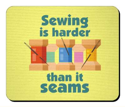 sewing is harder than it seams pun stickers, magnet