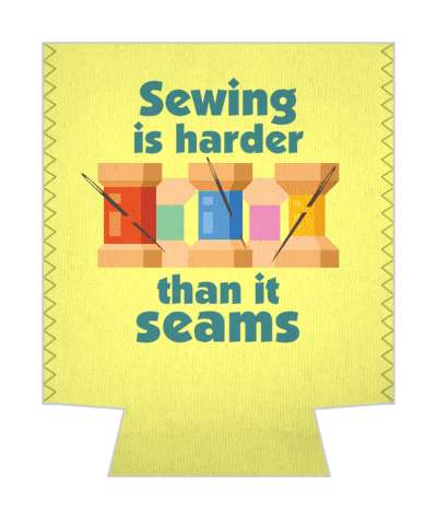 sewing is harder than it seams seems hilarious thread needles pun stickers, magnet
