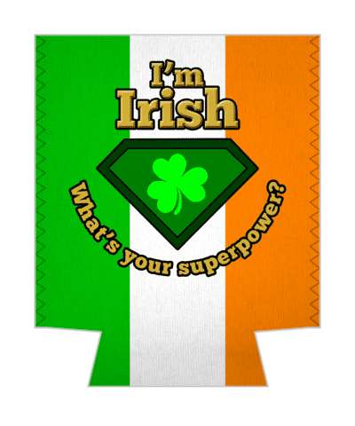 shamrock country flag im irish whats your superpower stickers, magnet