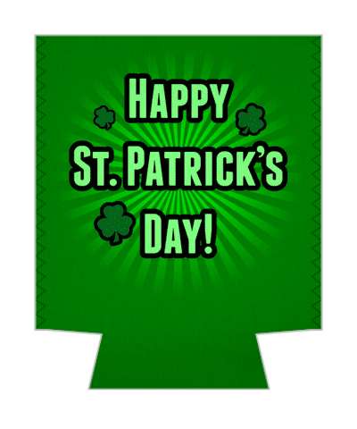 shamrock rays happy st patricks day deep green stickers, magnet
