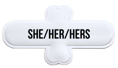 she her hers pronouns bold stickers, magnet