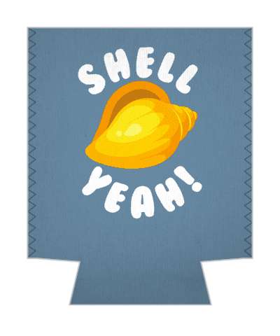 shell yeah funny wordplay pun stickers, magnet