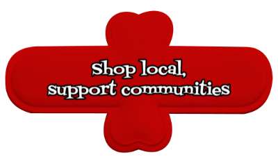 shop local support communities business stickers, magnet