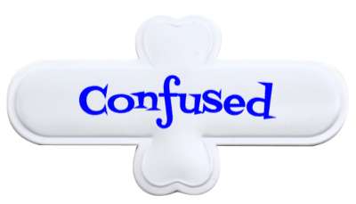 silly confused novelty stickers, magnet