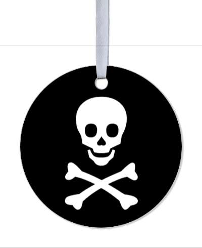 skull and crossbones symbol pirate stickers, magnet