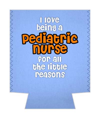 sky blue i love being a pediatric nurse for all the little reasons stickers, magnet