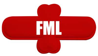 slang acronym fml stickers, magnet