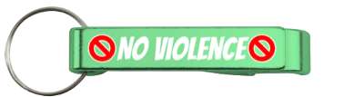 slash no violence circle stickers, magnet