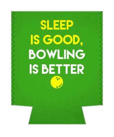 sleep is good bowling is better green stickers, magnet