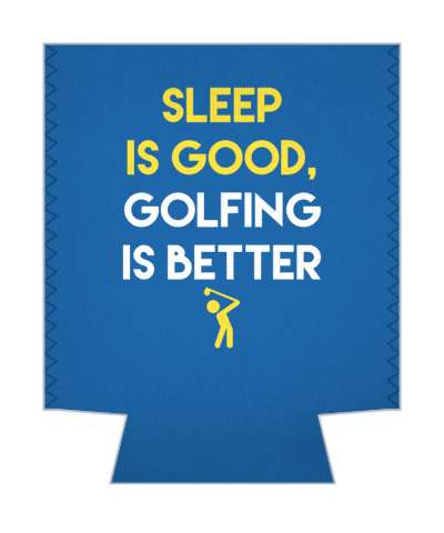 sleep is good golfing is better blue stickers, magnet