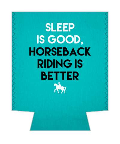 sleep is good horseback riding is better aqua stickers, magnet
