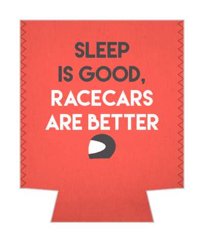 sleep is good racecars are better sleepless fan racing helmet stickers, magnet