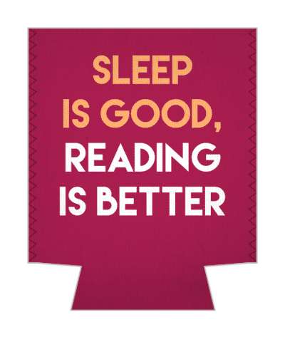 sleep is good reading is better sleepless reader stickers, magnet