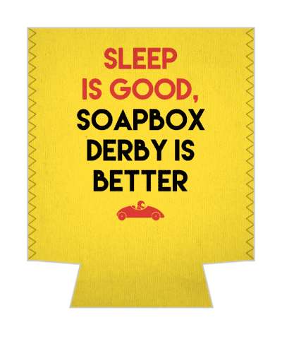 sleep is good soapbox derby is better sleepless diy racing stickers, magnet